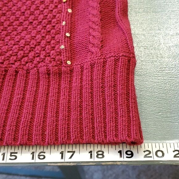 KELLY, by Clinton Kelly, cable knit sweater with sequins. Size large. Be…‎ - Picture 9 of 9